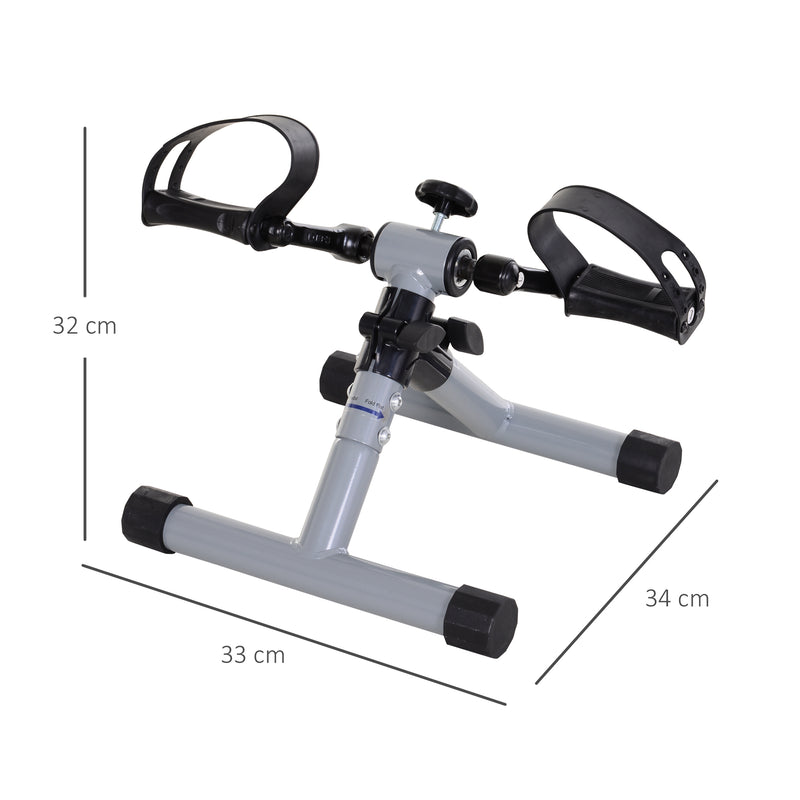 Mini Pedaliera Cyclette per Gambe e Braccia Max 60 Kg  Grigia-3