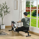 Vogatore per Fitness 180x48x60 cm in Acciaio e ABS Nero-2