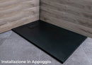 Piatto Doccia Effetto Pietra Bonussi Slate Stone Grigio Antracite Varie Misure-2