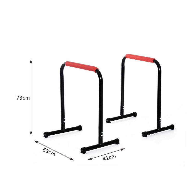 Parallele Fitness per il Potenziamento e la Tonificazione Muscolare in Tubi d'Acciaio Altezza 73 cm -2