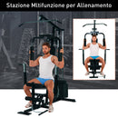 Stazione Multifunzione 156x113x205 cm per Allenamento in Acciaio  Nera-5