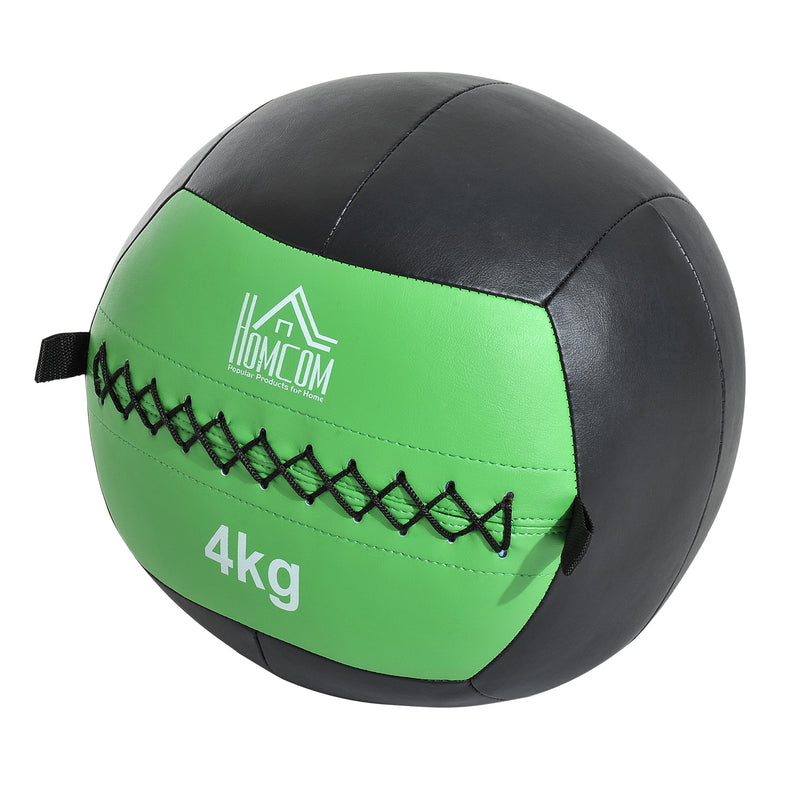 Palla Medica Wall Ball Crossfit 4kg Ø35 cm Nero-verde -1