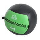 Palla Medica Wall Ball Crossfit 4kg Ø35 cm Nero-verde -2