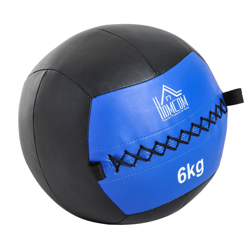 Palla Medica Crossfit Wall Ball 6kg Ø35 cm Nero-blu -1