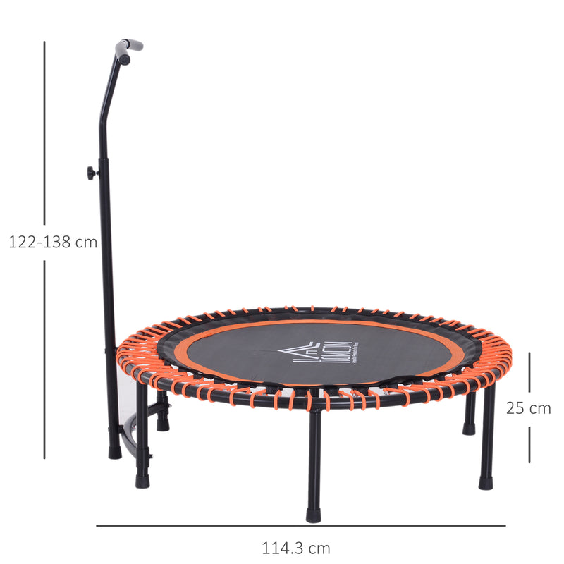 Trampolino Elastico Fitness con Manubrio Nero e Arancione Ø114.3 cm -3