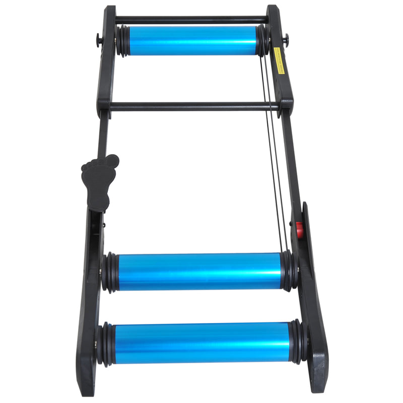 Rullo Bici Allenamento Lunghezza Regolabile 145x56x10,5 cm  Nero e Blu-5