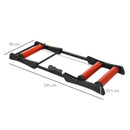 Rullo Bici Allenamento Lunghezza Regolabile 145x56x10,5 cm  Nero e Rosso-3