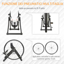 Cavalletto Pieghevole per Manutenzione Ruote Bici da 20-29' 58x28.5x43 cm Nero-5