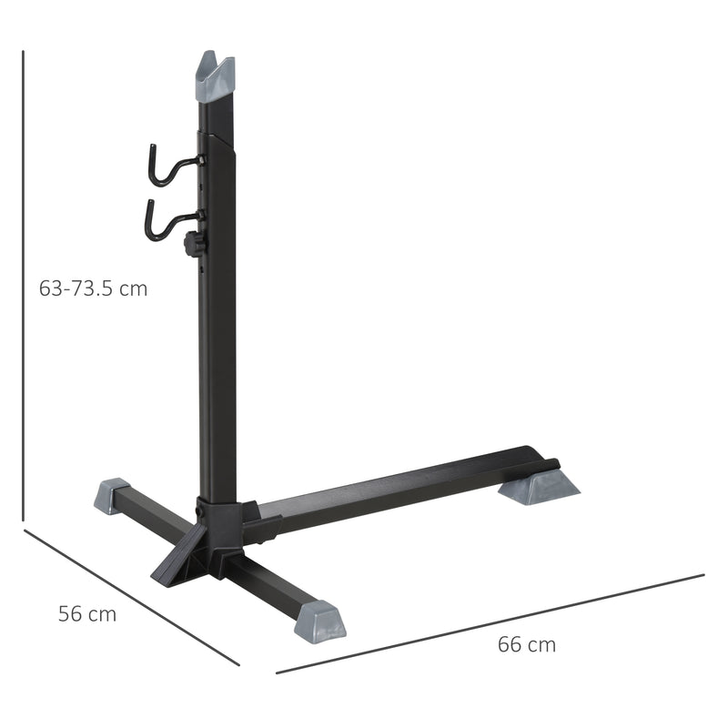 Cavalletto Supporto per Bicicletta Riparazione Bici 66x56x63-73,5 cm  Nero-3