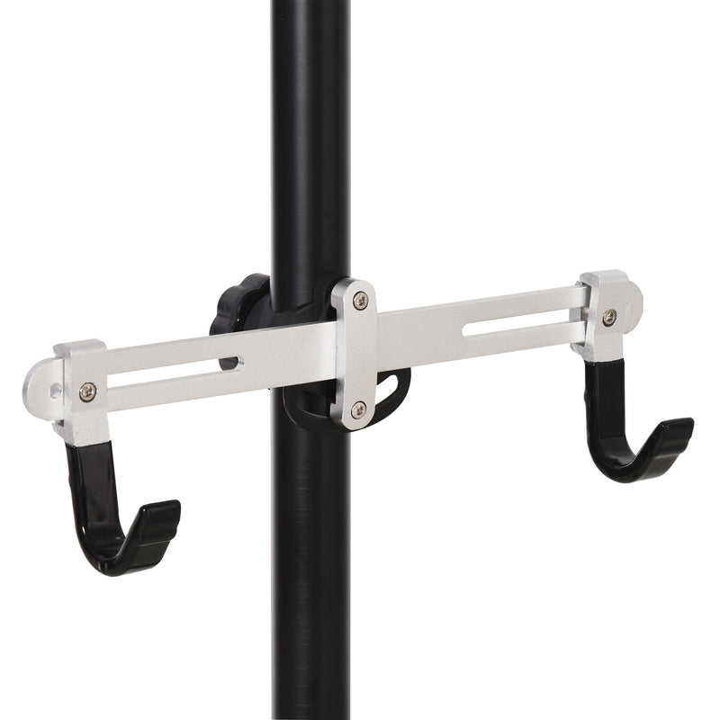 Cavalletto Portabici Verticale 2 Posti Max 100 Kg in Alluminio e Acciaio  Nero-5