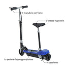 Monopattino Elettrico per Bambini 120W Pieghevole con Sella Blu -6