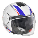 Casco Jet per Scooter Visiera Lunga e Parasole Taglia M Bianco-1