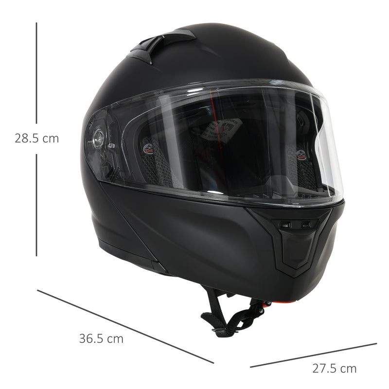 Casco Integrale per Scooter Visiera Lunga Nero M - (57-58 cm)-3