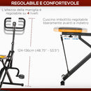 Total Crunch Fitness Pieghevole 90x63x124-136 cm con Monitor LCD in Acciaio e PU Nero-6