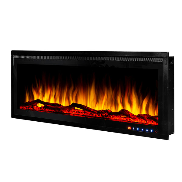 sconto Camino Elettrico da Incasso 43,33x106x14,2 cm Effetto Fiamma 1500W Schubert 42 Nero