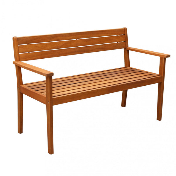 Minerva Bank 2 Sitze 135x59x85 h cm in hellbraunem Akazienholz sconto