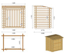 Armadio per Accessori Piscina 120x89 cm in Legno-4