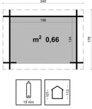 Armadio per Accessori Piscina 120x89 cm in Legno-8