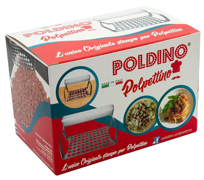 Poldino Polpettino Stampo per Polpettine di Carne 40 Fori Ø1,3 cm in Acciaio Lisa Luxury-6