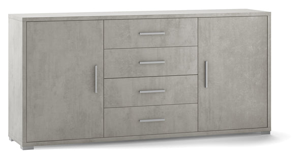 prezzo Schrank 2 Türen 4 Schubladen 174x84x41 cm Zement