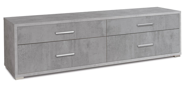 Schrank mit 4 Schubladen 179x50x47 cm Zement sconto