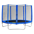 Trampolino Elastico con Rete Ø366x89/269 h cm in Plastica Blu-1