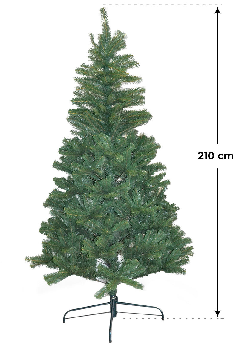 Albero di Natale Artificiale 210 cm 730 Rami Morel Pino Verde-2