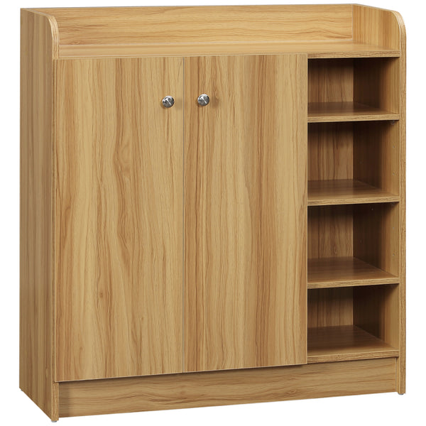 Schuhschrank 12 Paar 4 Regale 83 x 30 x 90 cm in hellbraunem Holz sconto