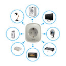 Presa Intelligente Wi-Fi 2.4GHz 4,8x5,4x6,1 cm compatibile con iOS e Android Bimar AP02-3