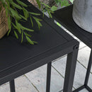 Set 2 Portapiante 25x25x58,5 cm e 31x31x65 cm in Acciaio Nero-8