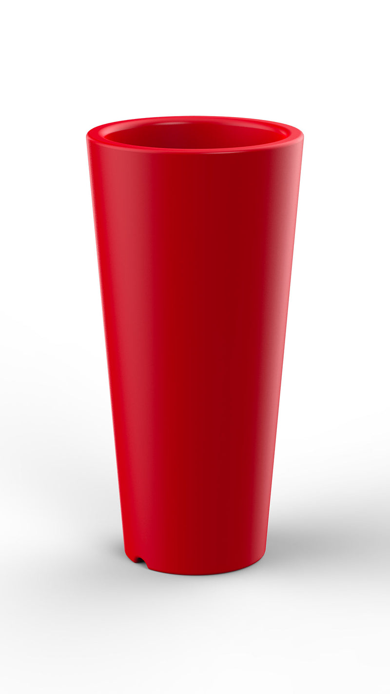 Vaso Ø34x86 cm in Resina Arkema Tondo 86 Cherry-1