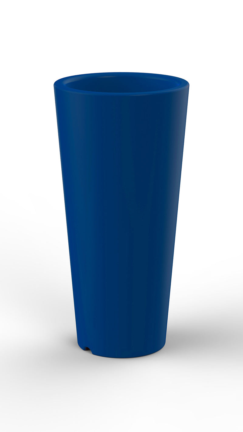 Vaso Ø34x86 cm in Resina Arkema Tondo 86 Blu-1