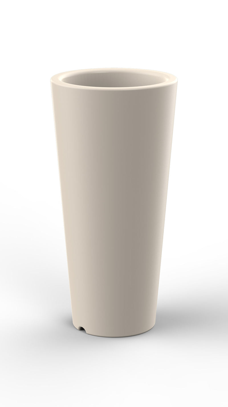 Vaso Ø34x86 cm in Resina Arkema Tondo 86 Bianco-1