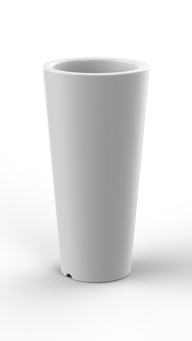 Vaso Ø37,5x102 cm in Resina Arkema Tondo 102 Bianco-1