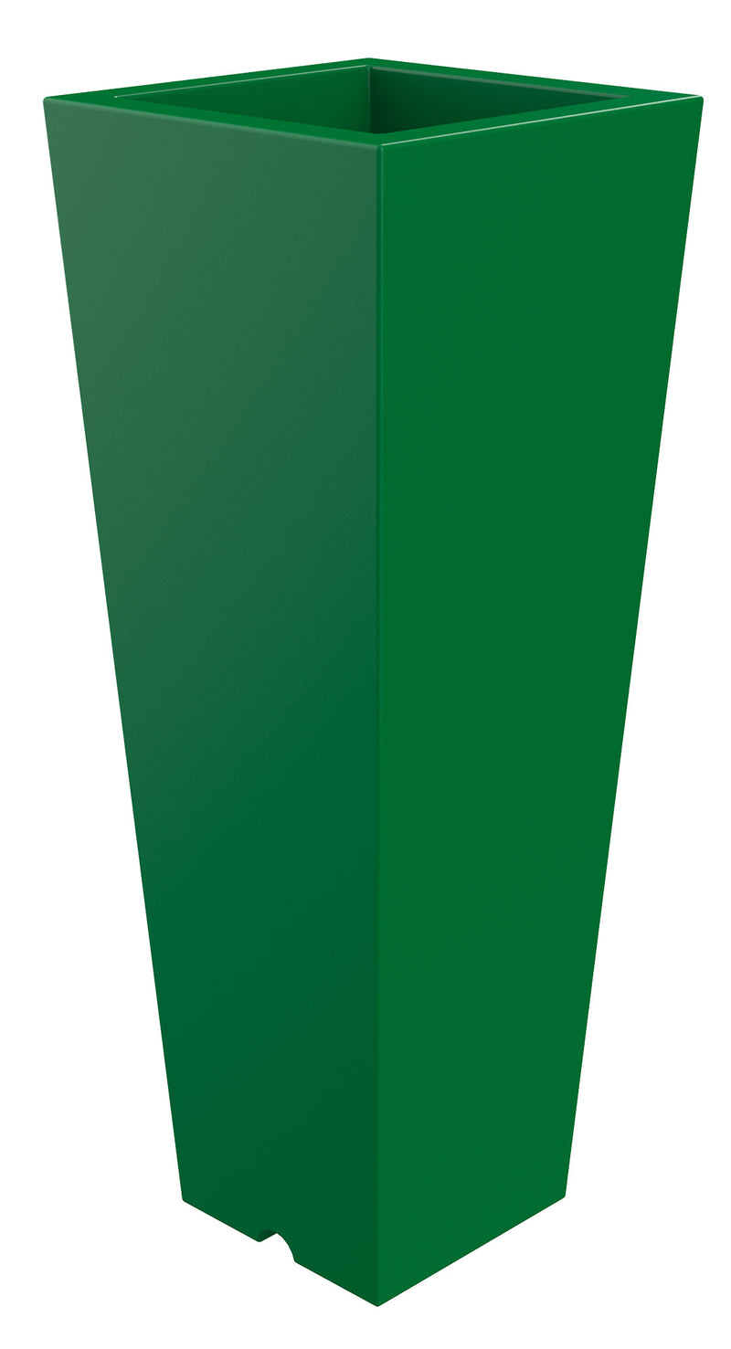 Vaso 34x86 cm in Resina Arkema Quadro 86 Verde Scuro-1