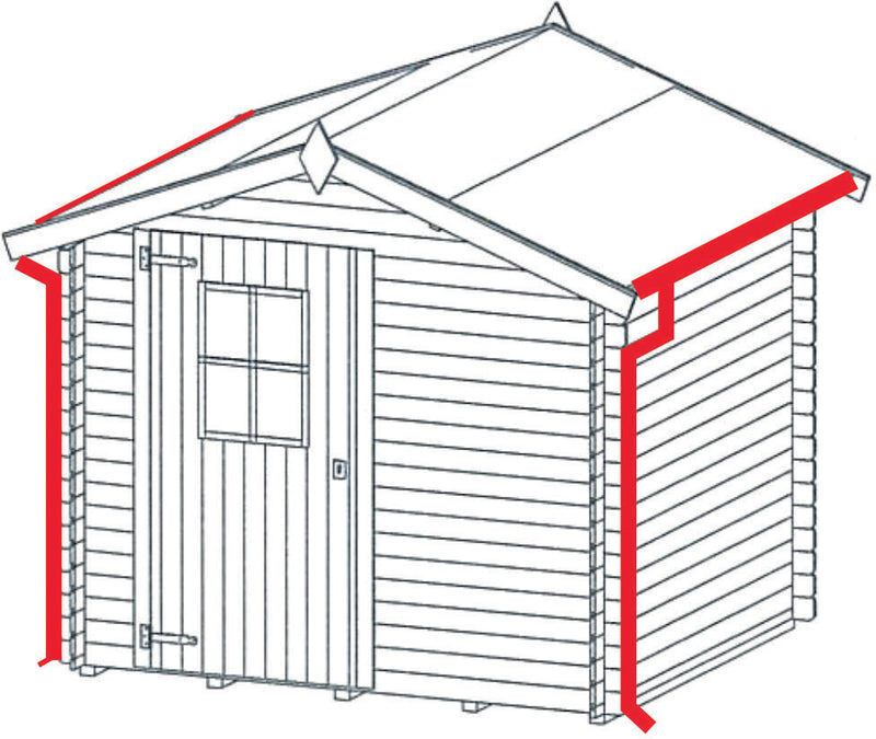 Kit Gronde per Casette di Legno con Falde 350/390 cm in Metallo Galvanizzato-3