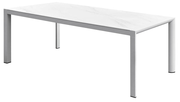 Gartentisch 90x190x75 cm in Weißaluminium online