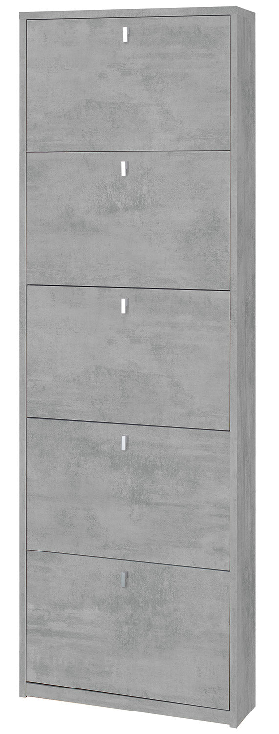 online Schuhschrank 5 Türen 63x190x18 cm Zement