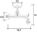 Rubinetto per Fontana da Giardino in Ottone Cromato con Attacco Rapido Morelli Plenty-2