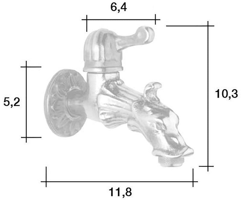 Rubinetto per Fontana da Giardino in Ottone Morelli Sferino-2