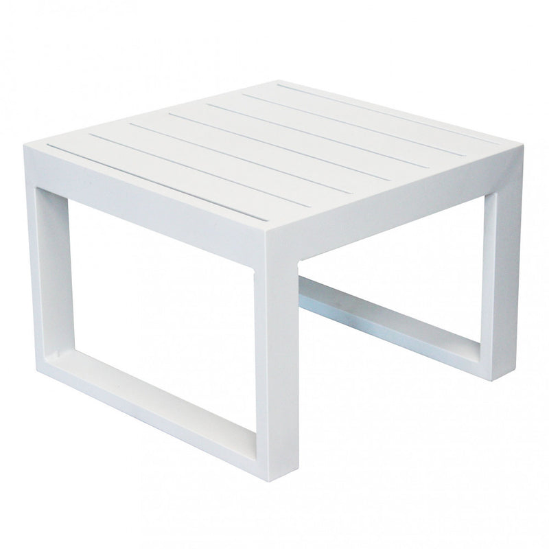 Tavolino Cuba 45x45x32 h cm in Alluminio Bianco-1