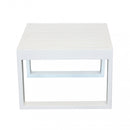 Tavolino Cuba 45x45x32 h cm in Alluminio Bianco-2