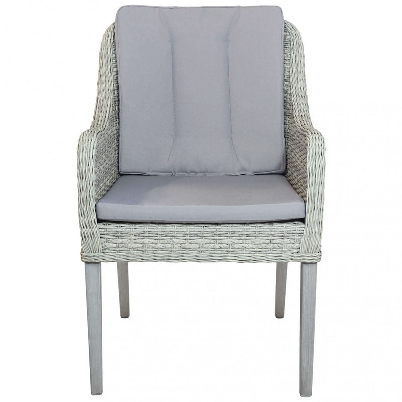 Poltrona Malesia 58x60x88 h cm in Wicker Grigio-2