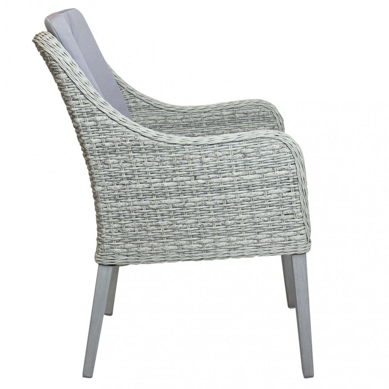 Poltrona Malesia 58x60x88 h cm in Wicker Grigio-3