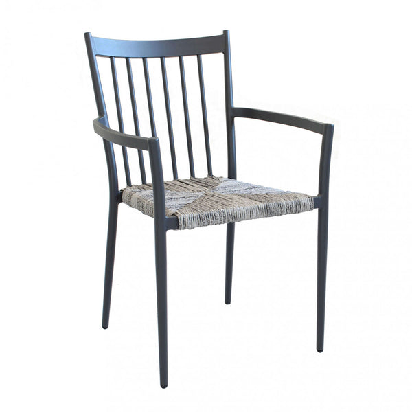 Stapelbarer Martinica-Stuhl 55 x 57 x 86 h cm aus anthrazitfarbenem Aluminium acquista