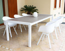 Tavolo Allungabile Waikiki 162/242x100x74 h cm in Alluminio Bianco-5