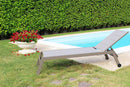 Lettino Prendisole da Giardino Formentera Impilabile 198x61x34/95 h cm in Alluminio Tortora-2