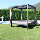 Gazebo Letto Timbuktu 212x149x195 h cm in Alluminio Antracite-3