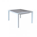 Tavolo Allungabile Portland 175/235x100x75 h cm in Alluminio Bianco-4