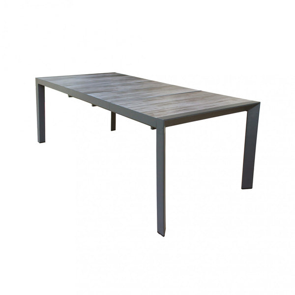 Portland ausziehbarer Tisch 175/235x100x75 h cm in taubengrauem Aluminium online